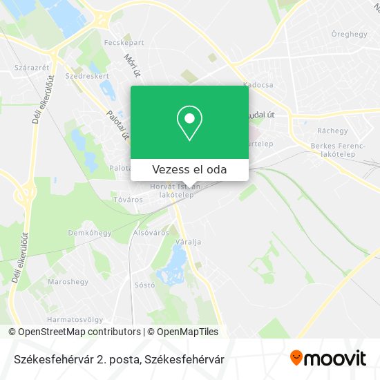 Székesfehérvár 2. posta térkép