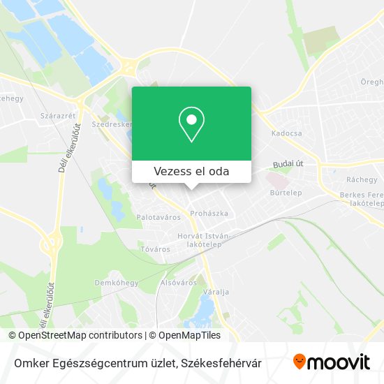 Omker Egészségcentrum üzlet térkép