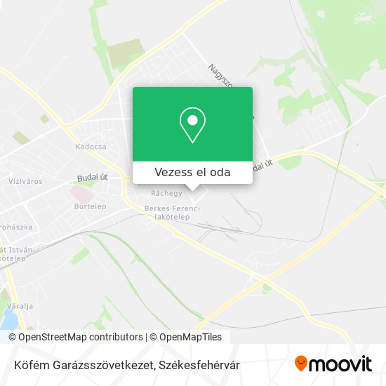Köfém Garázsszövetkezet térkép