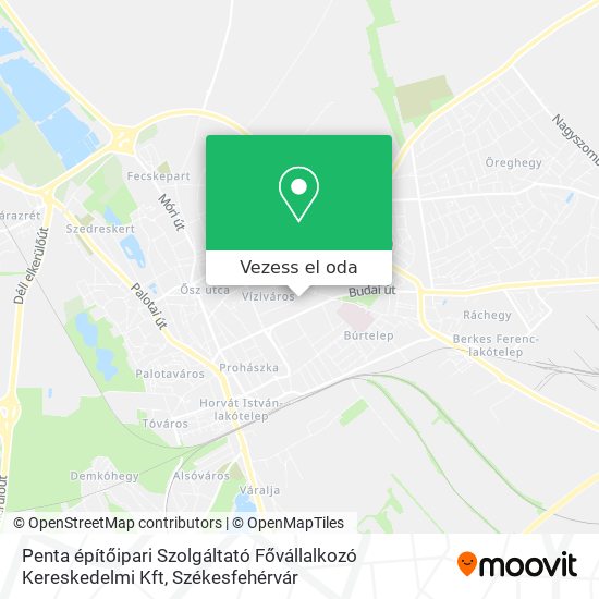 Penta építőipari Szolgáltató Fővállalkozó Kereskedelmi Kft térkép