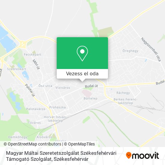 Magyar Máltai Szeretetszolgálat Székesfehérvári Támogató Szolgálat térkép