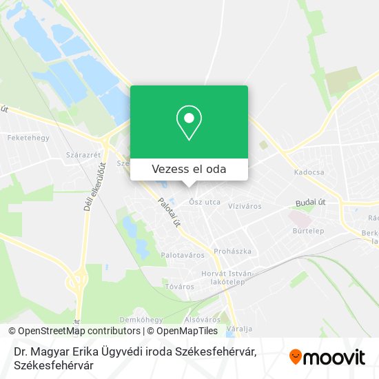 Dr. Magyar Erika Ügyvédi iroda Székesfehérvár térkép