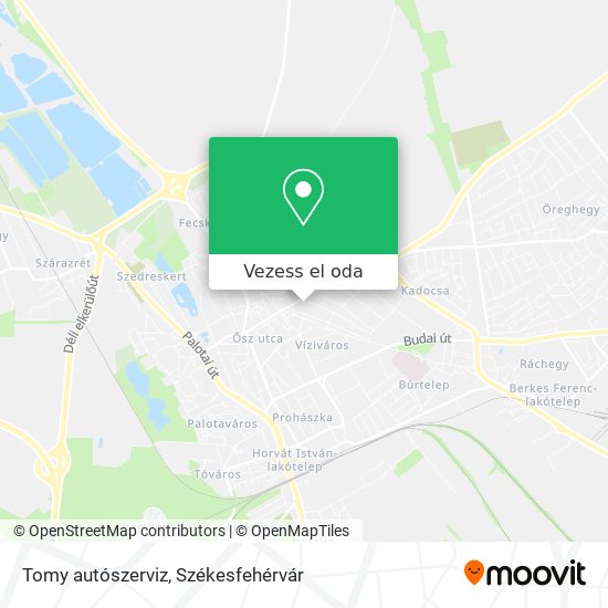 Tomy autószerviz térkép