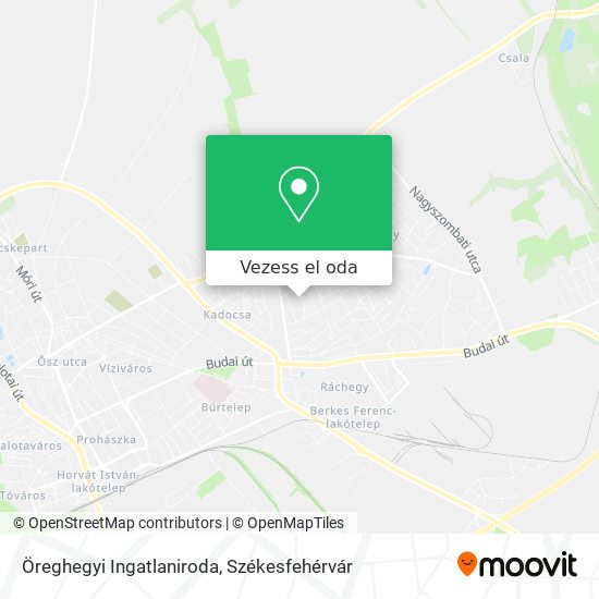 Öreghegyi Ingatlaniroda térkép