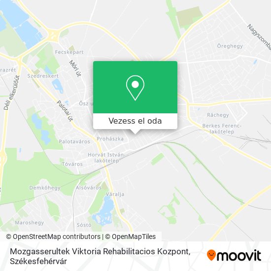 Mozgasserultek Viktoria Rehabilitacios Kozpont térkép