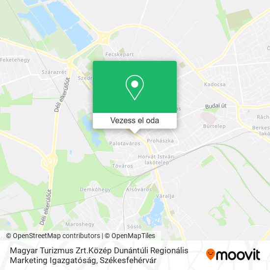 Magyar Turizmus Zrt.Közép Dunántúli Regionális Marketing Igazgatóság térkép