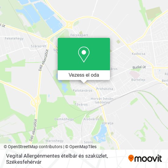 Vegital Allergénmentes ételbár és szaküzlet térkép