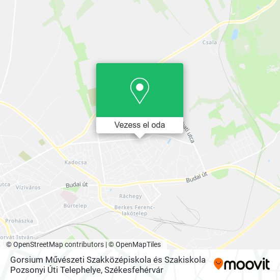 Gorsium Művészeti Szakközépiskola és Szakiskola Pozsonyi Úti Telephelye térkép
