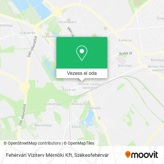 Fehérvári Viziterv Mérnöki Kft térkép