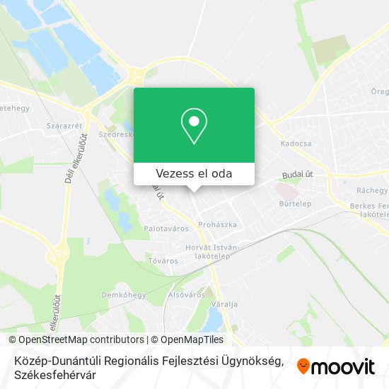 Közép-Dunántúli Regionális Fejlesztési Ügynökség térkép