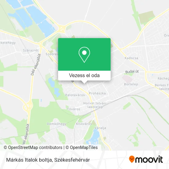 Márkás Italok boltja térkép