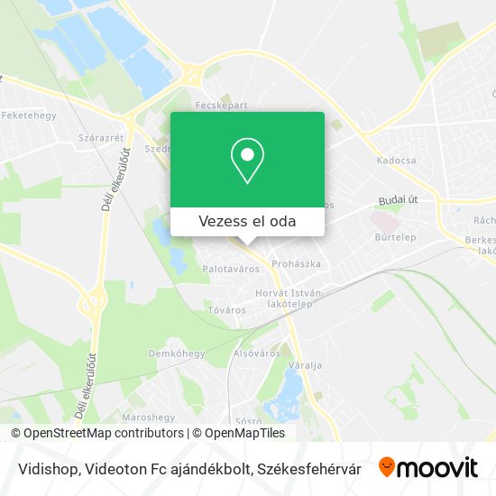 Vidishop, Videoton Fc ajándékbolt térkép