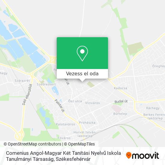 Comenius Angol-Magyar Két Tanítási Nyelvű Iskola Tanulmányi Társaság térkép
