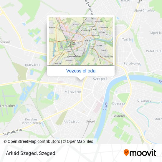 Árkád Szeged térkép