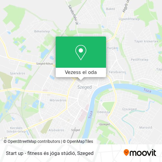 Start up - fitness és jóga stúdió térkép