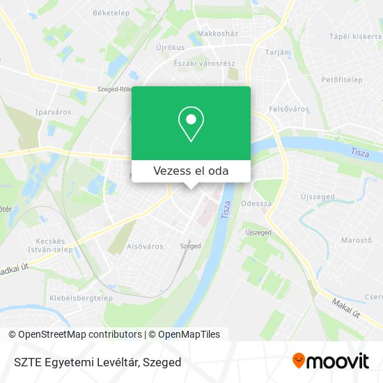 SZTE Egyetemi Levéltár térkép