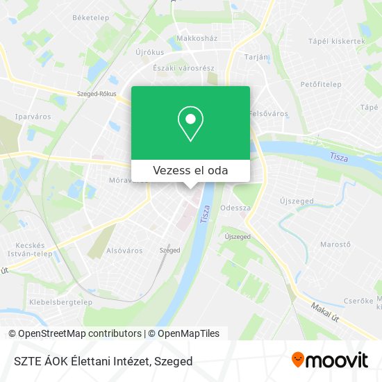 SZTE ÁOK Élettani Intézet térkép
