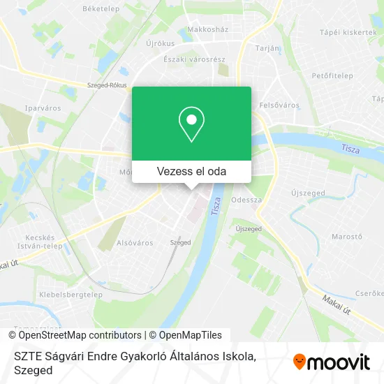 SZTE Ságvári Endre Gyakorló Általános Iskola térkép