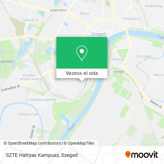 SZTE Hattyas Kampusz térkép