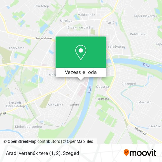 Aradi vértanúk tere (1, 2) térkép