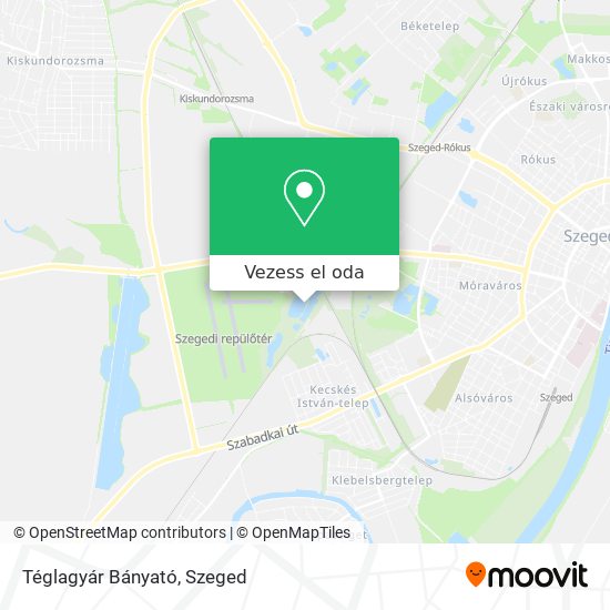 Téglagyár Bányató térkép
