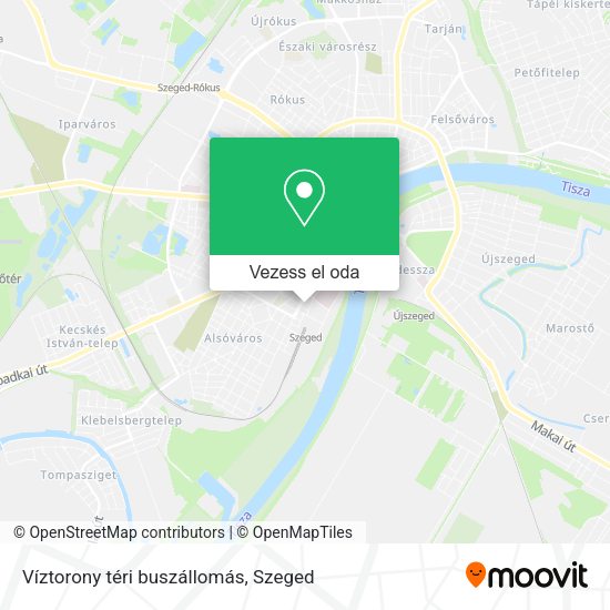 Víztorony téri buszállomás térkép