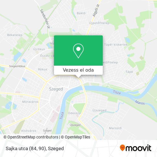 Sajka utca (84, 90) térkép