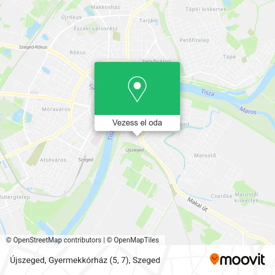 Újszeged, Gyermekkórház (5, 7) térkép