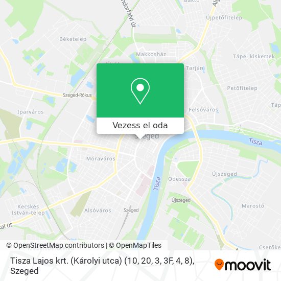 Tisza Lajos krt. (Károlyi utca) (10, 20, 3, 3F, 4, 8) térkép