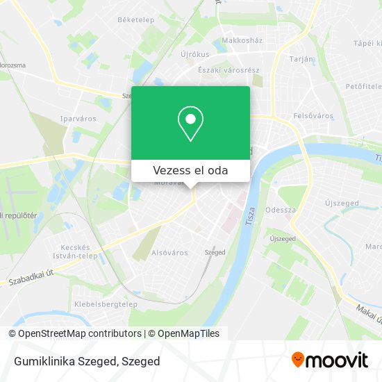 Gumiklinika Szeged térkép