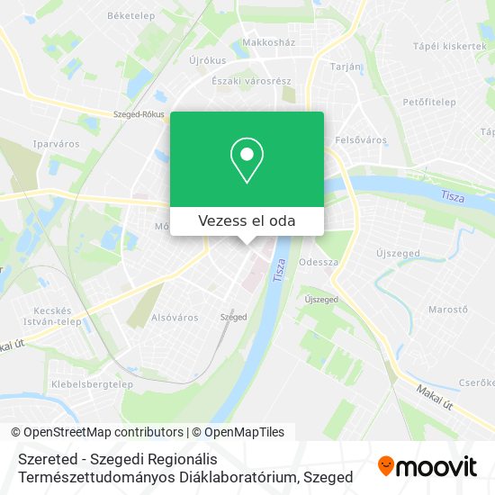 Szereted - Szegedi Regionális Természettudományos Diáklaboratórium térkép