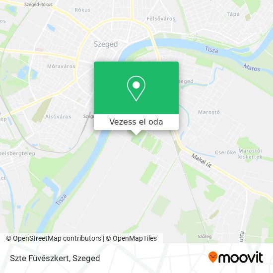 Szte Füvészkert térkép