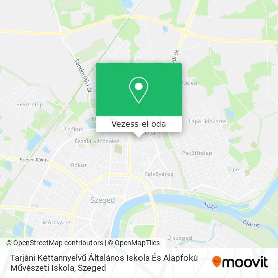 Tarjáni Kéttannyelvű Általános Iskola És Alapfokú Művészeti Iskola térkép