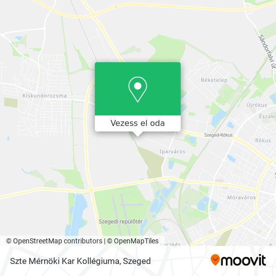 Szte Mérnöki Kar Kollégiuma térkép