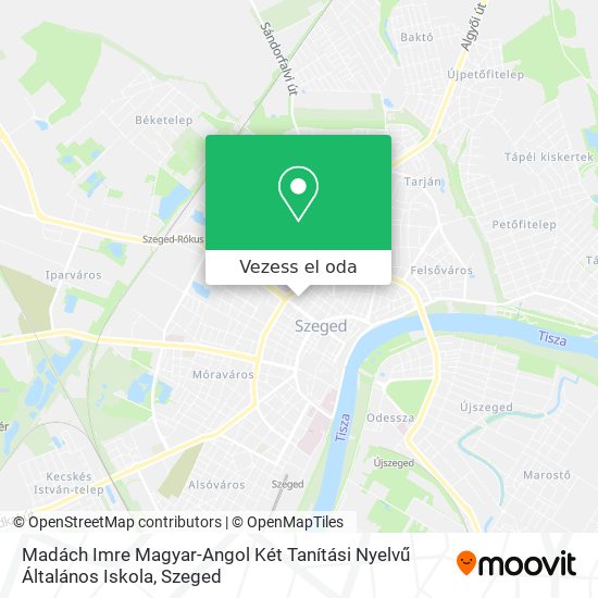 Madách Imre Magyar-Angol Két Tanítási Nyelvű Általános Iskola térkép