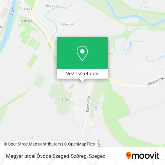 Magyar utcai Óvoda Szeged-Szőreg térkép