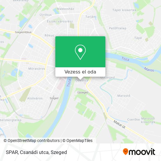 SPAR, Csanádi utca térkép