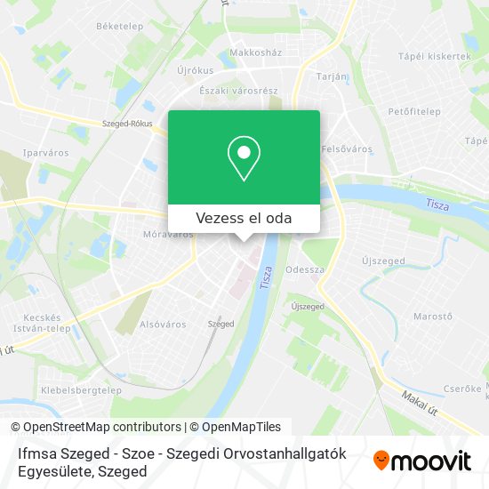 Ifmsa Szeged - Szoe - Szegedi Orvostanhallgatók Egyesülete térkép