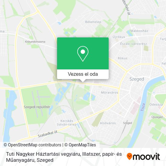 Tuti Nagyker Háztartási vegyiáru, Illatszer, papír- és Műanyagáru térkép