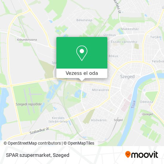 SPAR szupermarket térkép