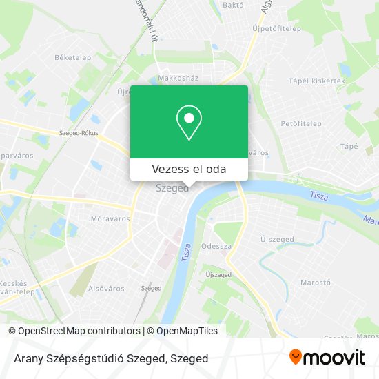 Arany Szépségstúdió Szeged térkép