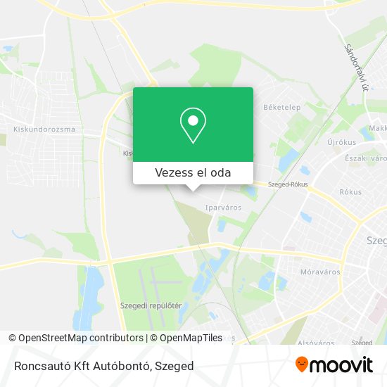 Roncsautó Kft Autóbontó térkép