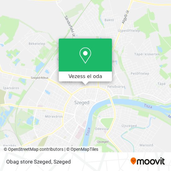 Obag store Szeged térkép