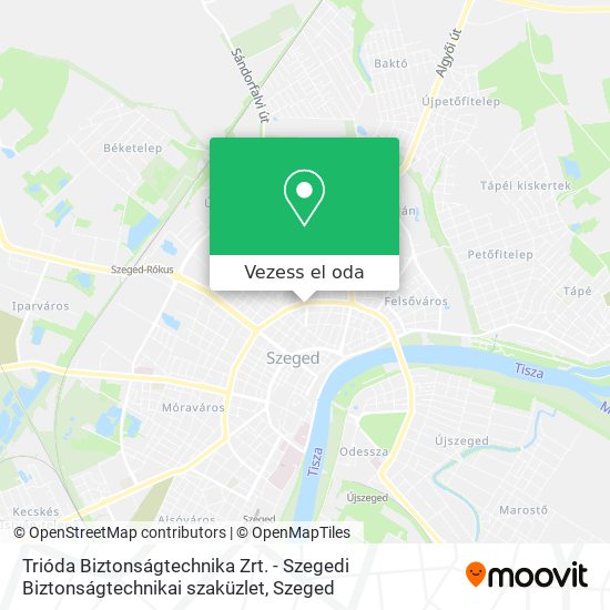 Trióda Biztonságtechnika Zrt. - Szegedi Biztonságtechnikai szaküzlet térkép