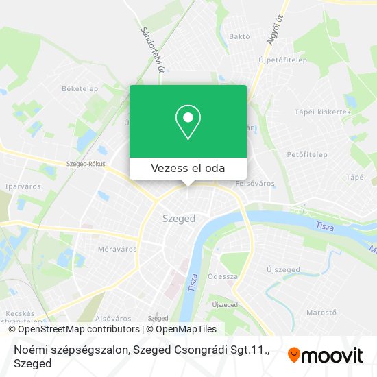 Noémi szépségszalon, Szeged Csongrádi Sgt.11. térkép