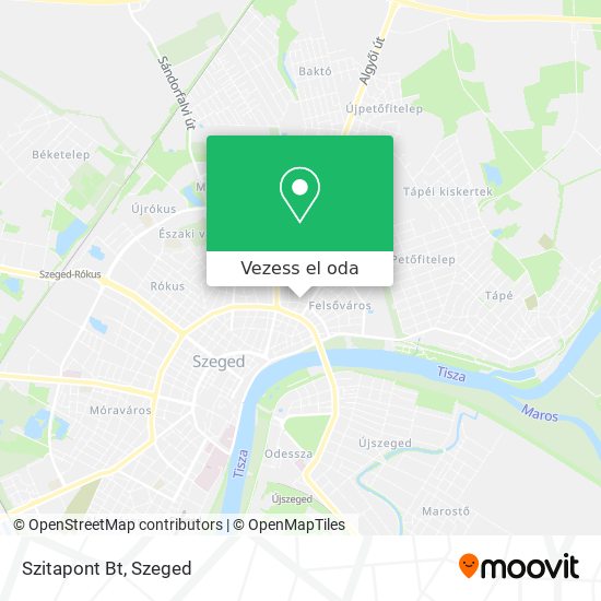 Szitapont Bt térkép