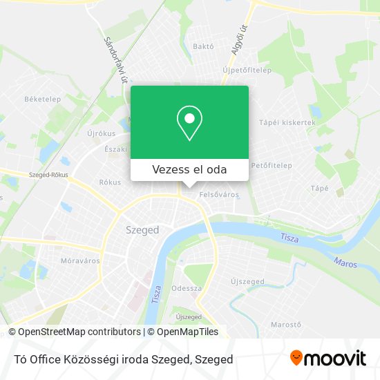 Tó Office Közösségi iroda Szeged térkép