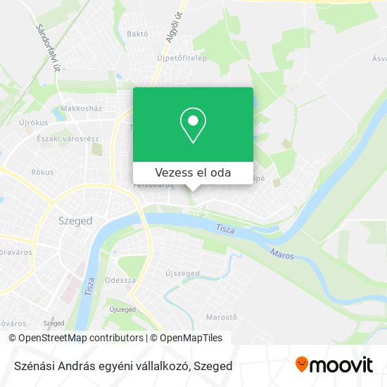 Szénási András egyéni vállalkozó térkép