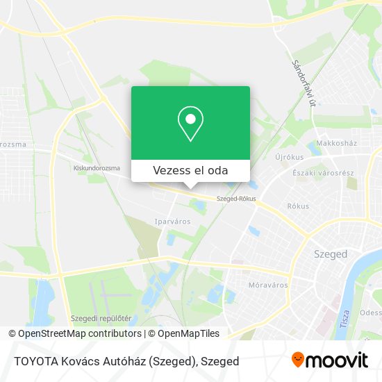 TOYOTA Kovács Autóház (Szeged) térkép
