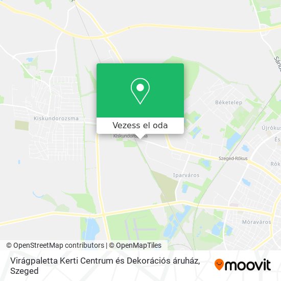 Virágpaletta Kerti Centrum és Dekorációs áruház térkép
